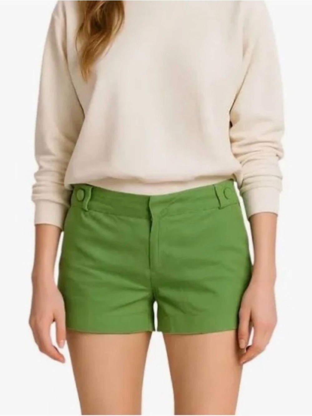Banana Republic Lime Green Cotton Stretch Shorts Size 4
